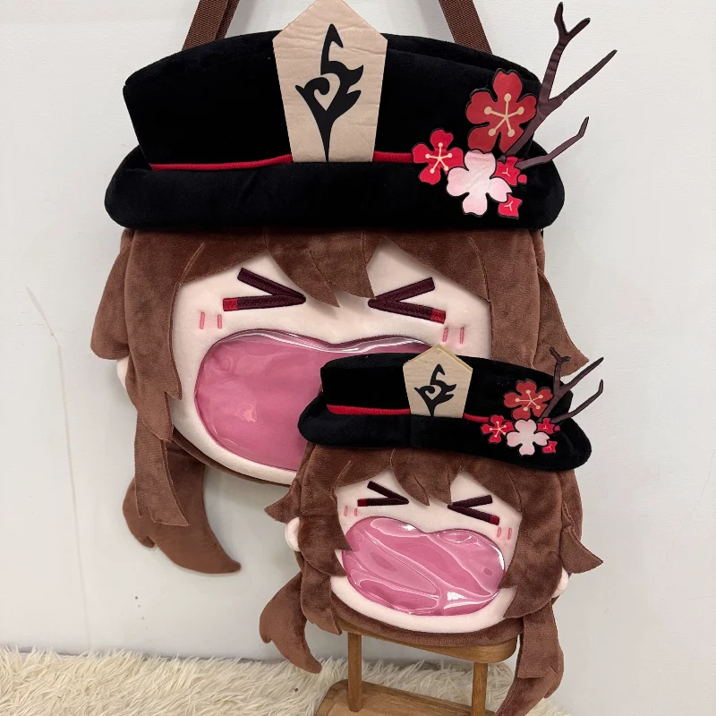 Игра Genshin Impact Hu Tao Kawaii Косплей плюшевый рюкзак для девочек вечеринки Вечеринка