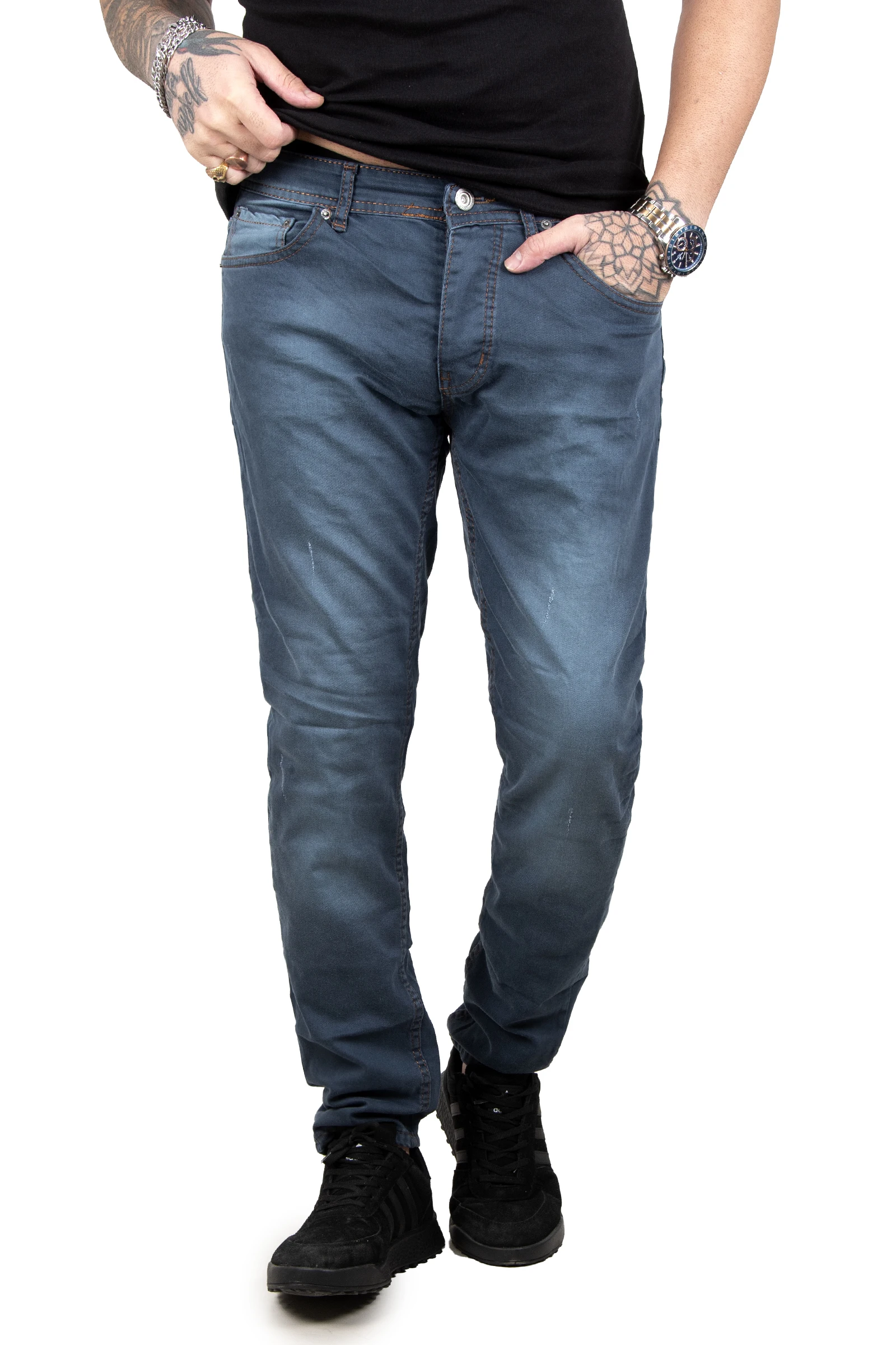 DeepSEA Lycra Narrow Cut Laser Men 'S Jeans Pants 2301453
