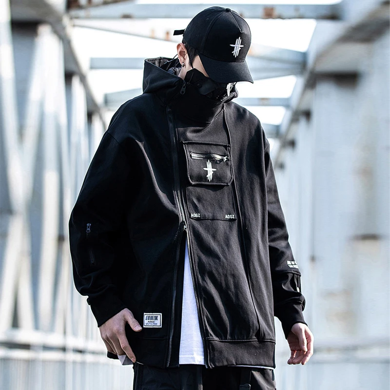 Unisex Spring Autumn High Street Letter Print Sweatshirt Hoodies Oversize Hip Hop Men'S Clothes Harajuku Zipper Coat