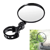 rearview mirror for bicycle motorcycle handlebar mount 360 rotation adjustable bike riding round ellipse mirror moto accessories