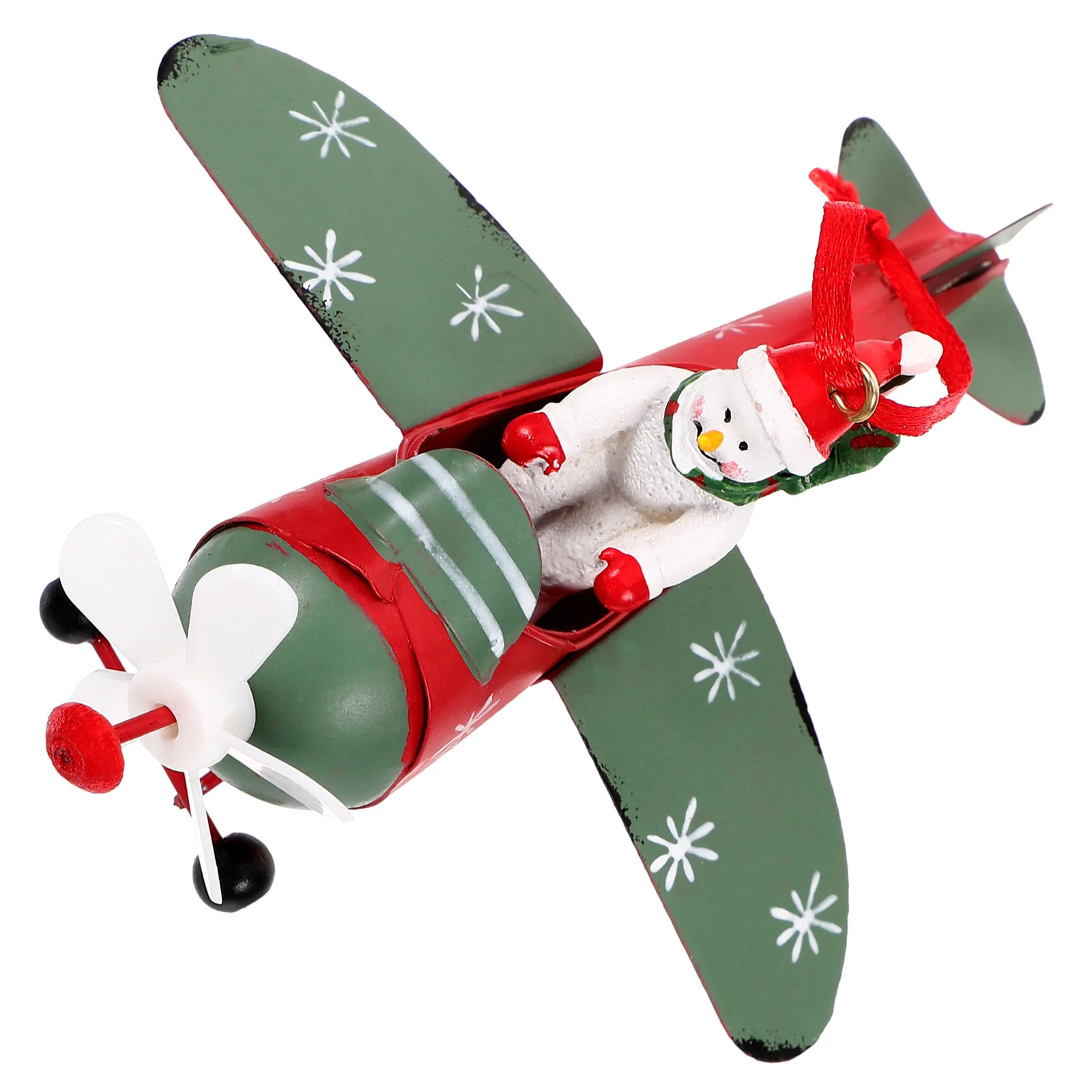 

Christmas Themed Ornament Decorative Xmas Tree Snowman Airplane Pendant Scene Layout Prop