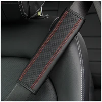 auto accessories seat belt fiber leather seat belt shoulder cover breathable protection seat belt padded car interior
