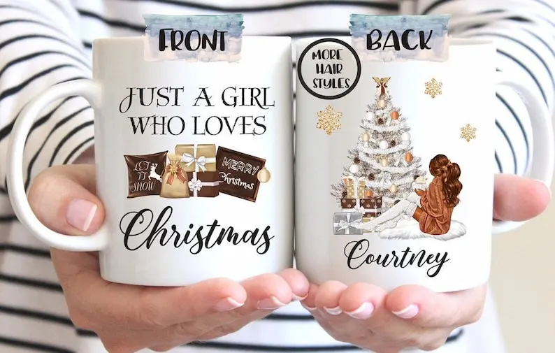 

Just A Girl Who Loves Christmas Mug Custom Christmas Mug Best Friend Mug Christmas Gift Idea Christmas Lover Mug
