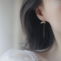 unique fish tail earrings drop ear line female short raise ear hole earrings high sense of 2022 new fashion women