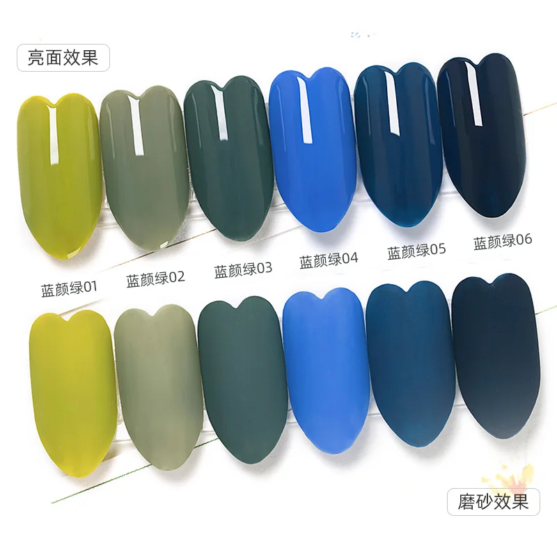 

6 Colors Nail Gel Polish 8ml Green Blue Soak Off Uv Led Long Lasting Varnish Gel Nail Art Polish Gel for Manicure DIY Supplies