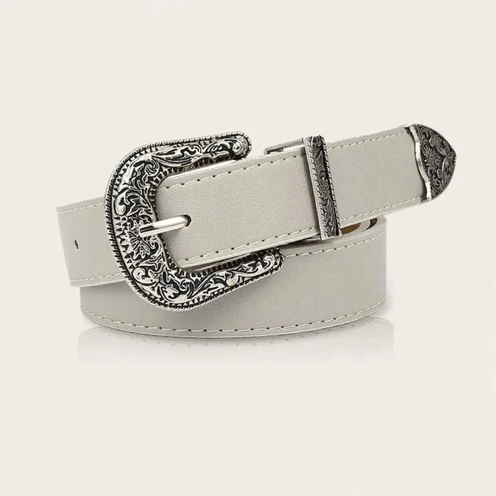 

Decorative Wide Exquisite Workmanship Clear Texture Women Belt for Daily Wear