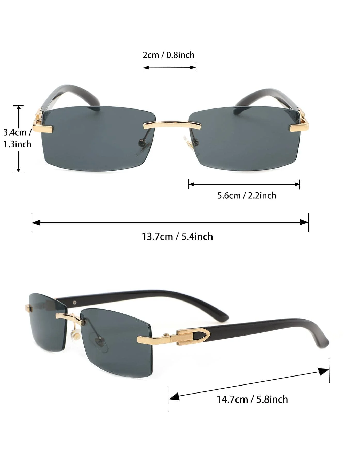 1 шт. прямоугольная металлическая оправа без оправы