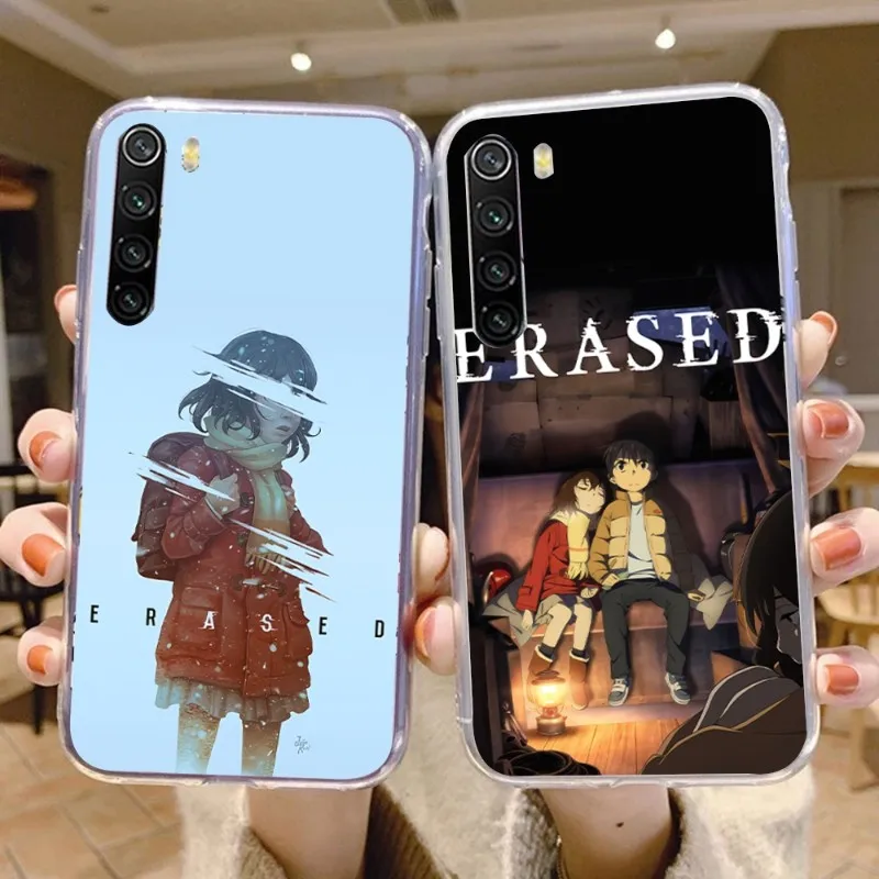 Anime Erased Phone Case For Xiaomi 12 11T 10 9 Redmi Note 11 10 10S Pro Redmi 9 9A 8 Transparent Phone Cover