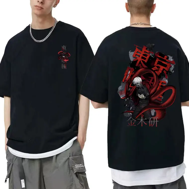 

Japanese Anime Tokyo Ghoul Kaneki Ken Graphic T-shirts Men Women Manga Harajuku T Shirts 90s Vintage Tees Male Oversized Tshirt
