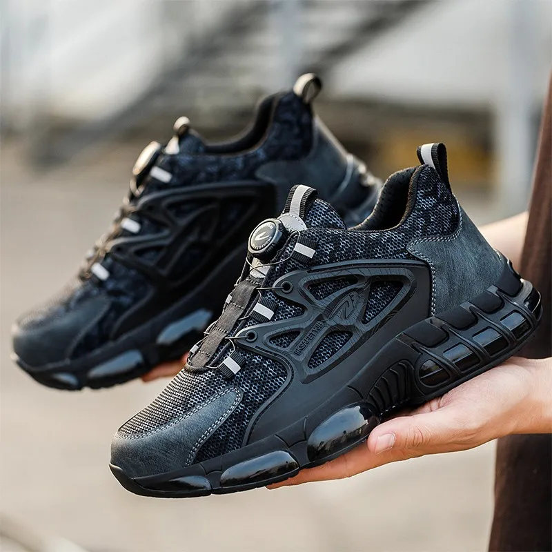 Новая защитная обувь на шнуровке с вращающейся кнопкой новинка 2023 года рабочая