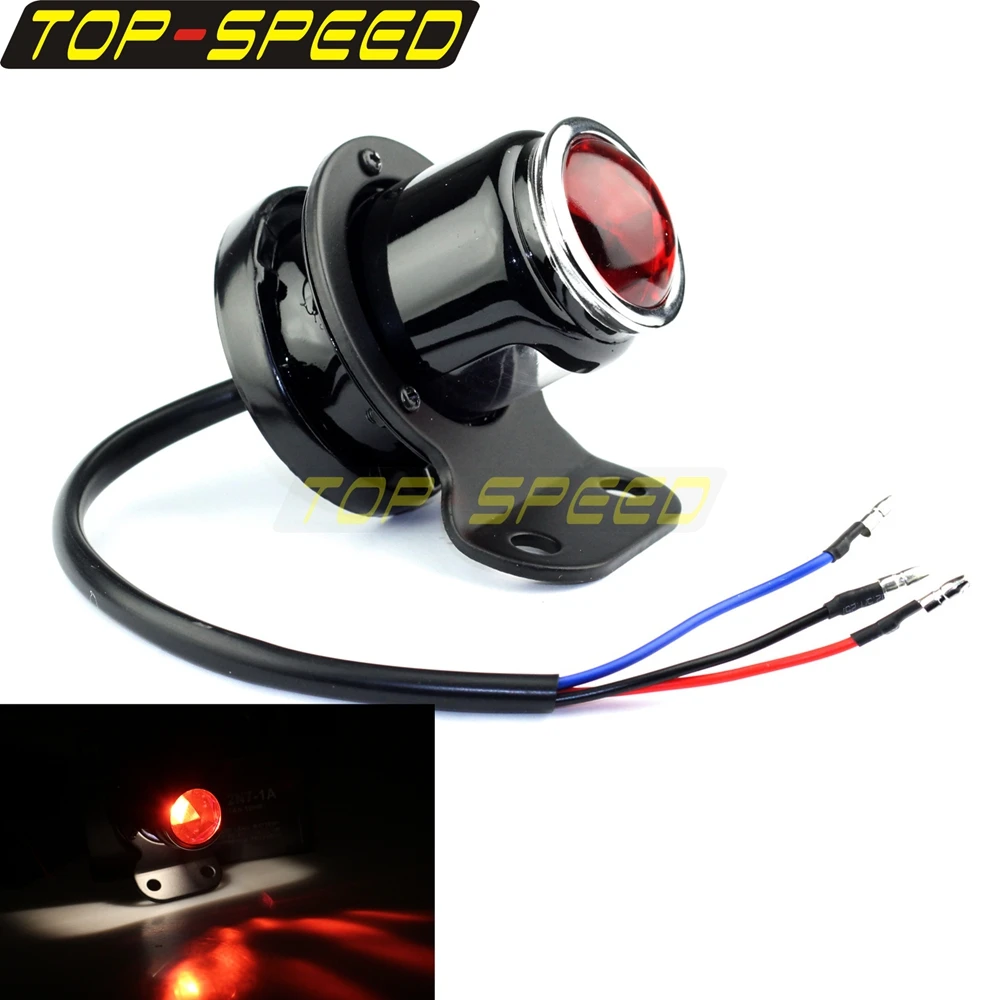 

Винтажный задний фонарь, светодиодный задний фонарь для мотоцикла в стиле ретро, универсальный тормозной фонарь для Harley Bobber Chopper Custom Lucas, мини-тормозные фонари