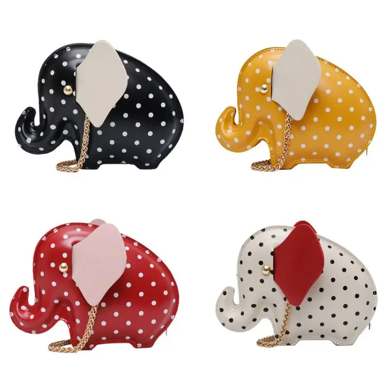 

Женщины Девушка 3D Dot Baby Elephant PU Кожаная Сумка Через Плечо Сумка Через Плечо Сумка Tote Кошелек