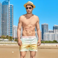 2022 mens summer shorts color gradient simple drawstring loose running surfing male shorts casual beach pants
