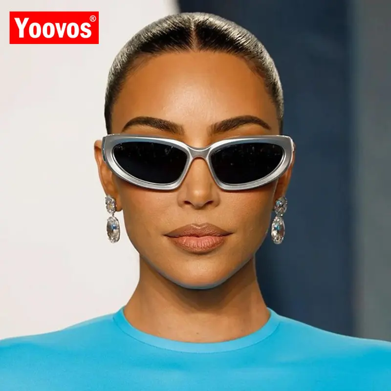 

Yoovos Y2K Винтажные Солнцезащитные очки женские Панк Роскошные дизайнерские очки мужские очки трендовые очки Женские Унисекс Солнцезащитные ...