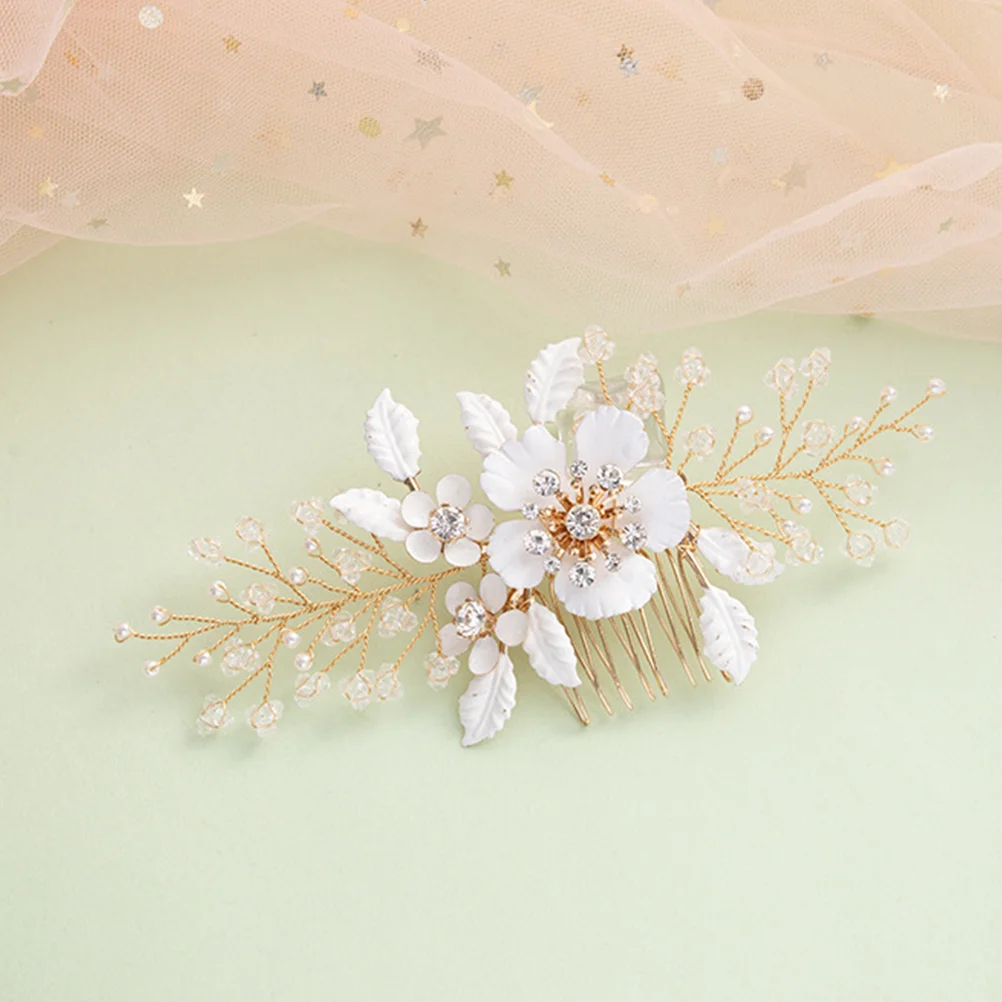 

Bridal Hair Side Comb Wedding Accessories The Flowers Brides Rhinestone Crystal Decorative Dinner Party Toppers