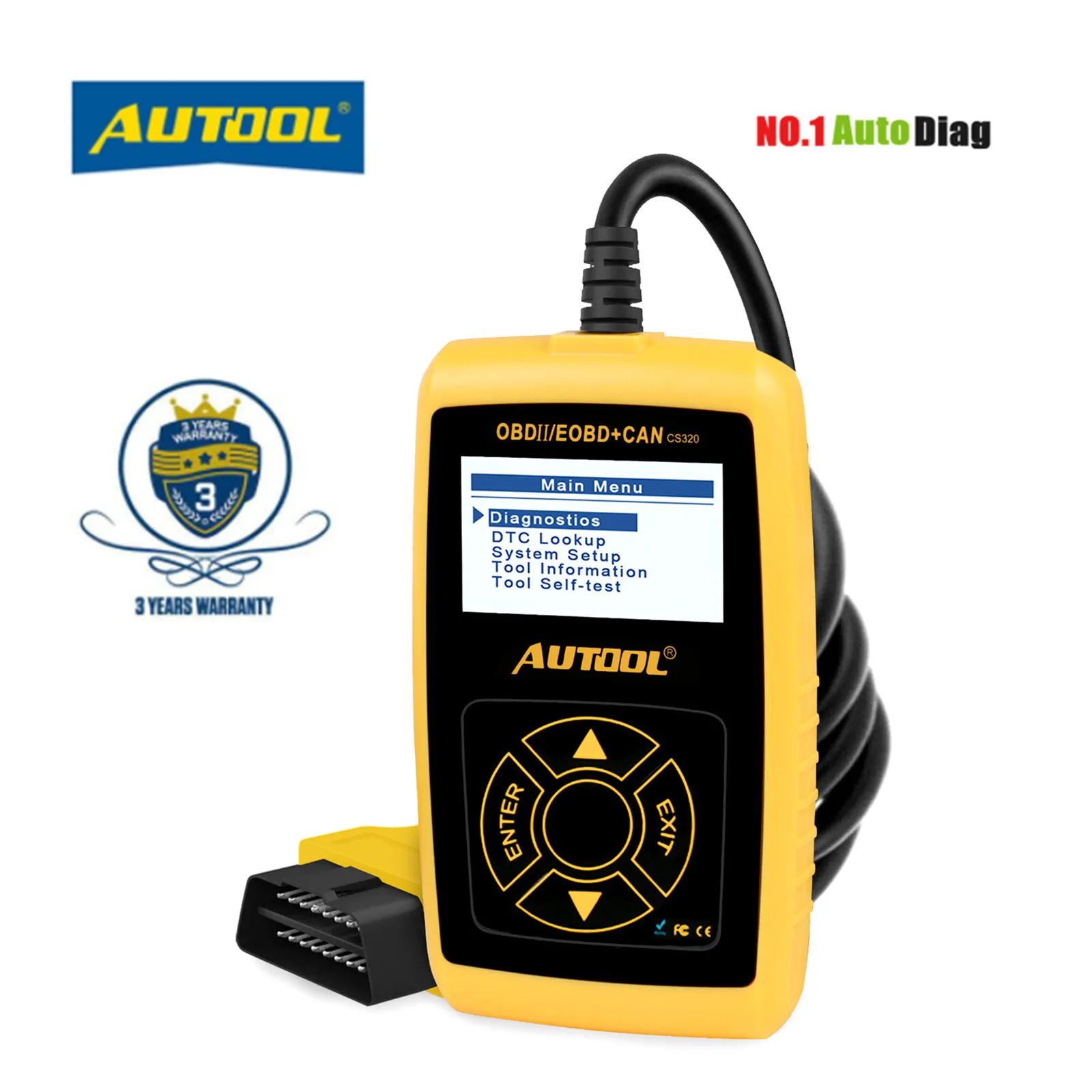 

AUTOOL CS320 OBD2 Automotive Scanner OBD 2 II Car Code Reader Auto Vehicle Scan Diagnostic Tool PK AD310 Launch X431 OM123 Scan