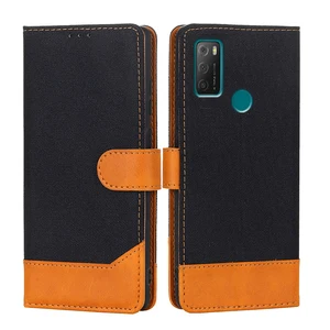 plain wallet case cover for coque tcl 20y 20 y etui magentic phone cases for estuches de celular tcl 20e tcl20 e telefon kä±lä±f