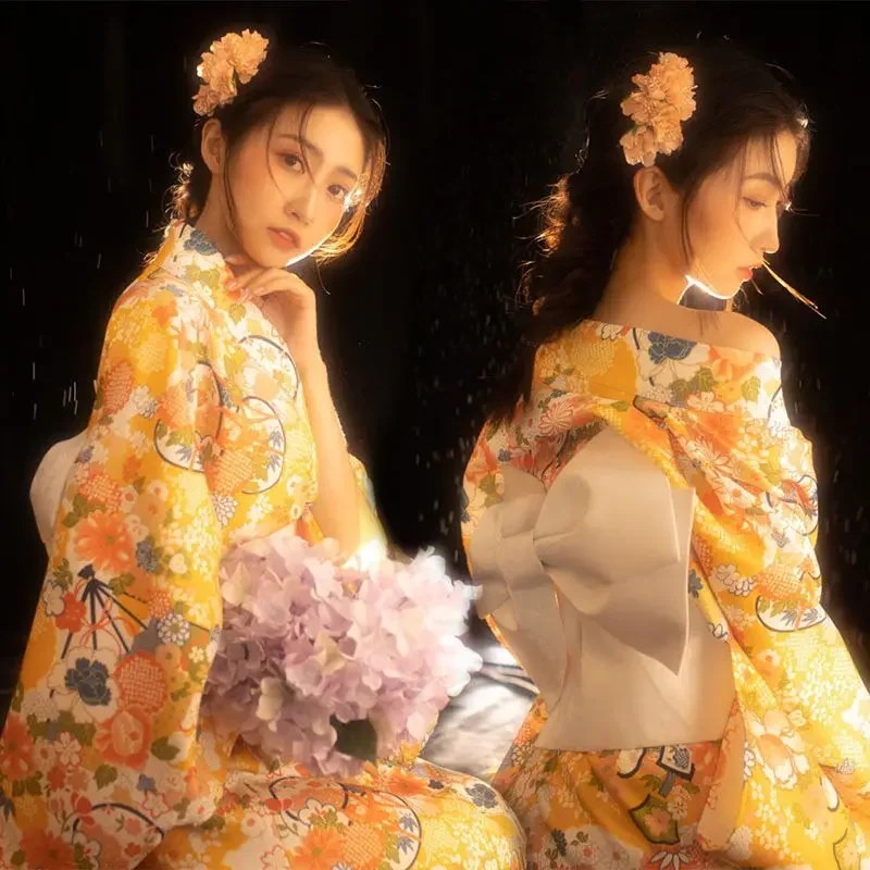 

Кимоно женское традиционное в японском стиле, Длинная летняя одежда для косплея гейши, юката, 22 вида