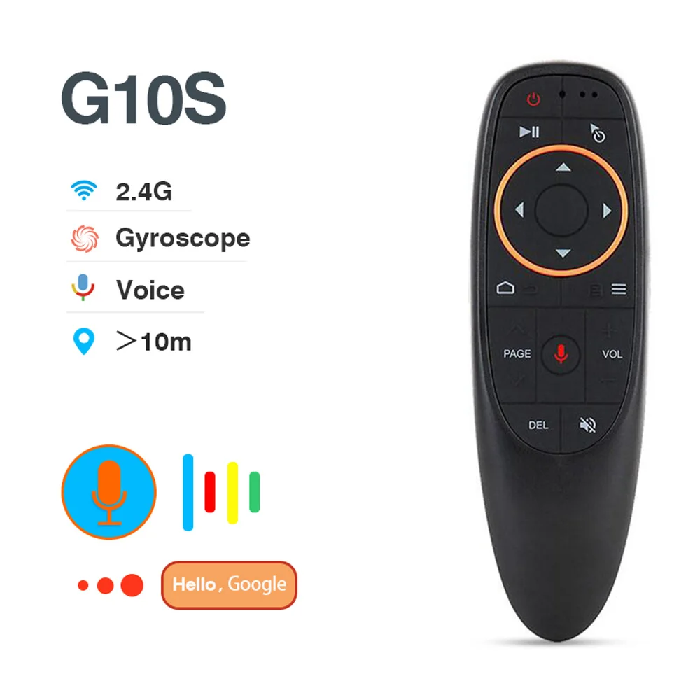 

G10S BPR1S Plus Air Mouse Voice Remote Control 2.4G Wireless Gyroscope IR Learning for H96 MAX X88 PRO X96 MAX Android TV Box