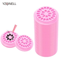 30 pieces false eyelashes glue holders pink flower shape glue pallet pad eyelash extension false lash application tools