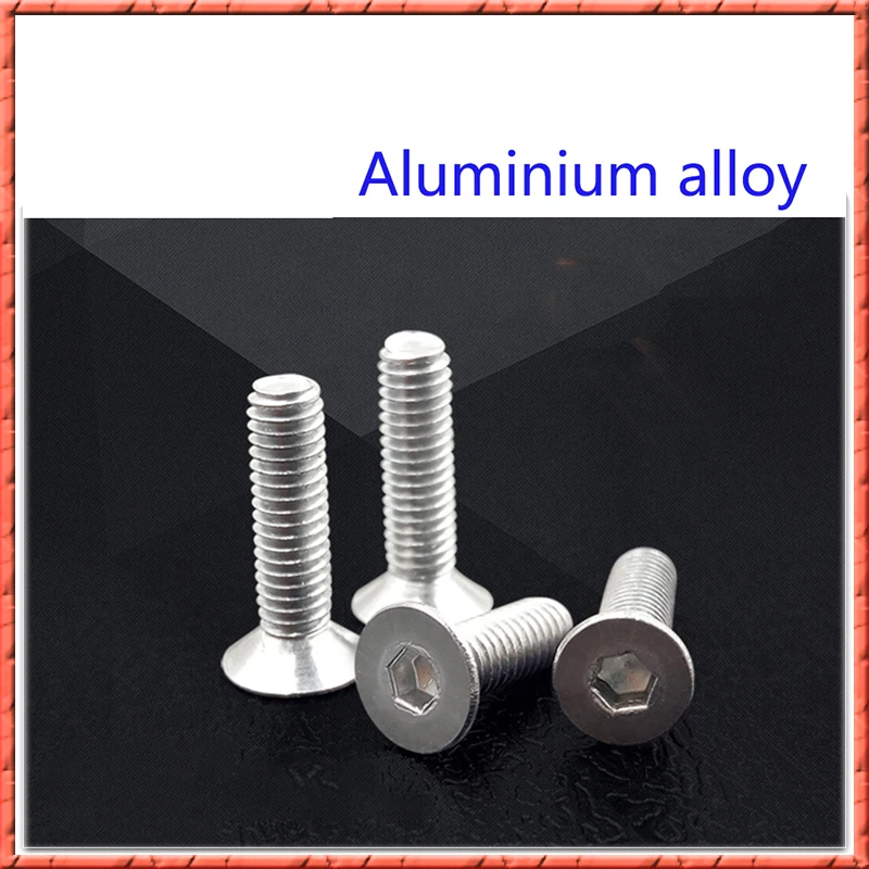 Винты с потайной головкой из алюминиевого сплава M3/M4/M5/M6/M8 * L 50-100 шт./комплект
