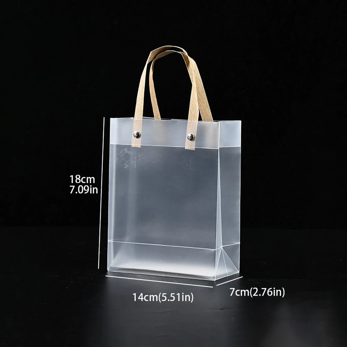 

Набор из 10 матовых прозрачных сумок-тоут из ПВХ