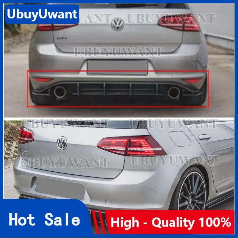 

Автомобильный задний диффузор губы и задние боковые разветвители черные для VW для GOLF 7,5 MK7.5 R GTI 2014-2019 ABS Автомобильная искусственная кожа