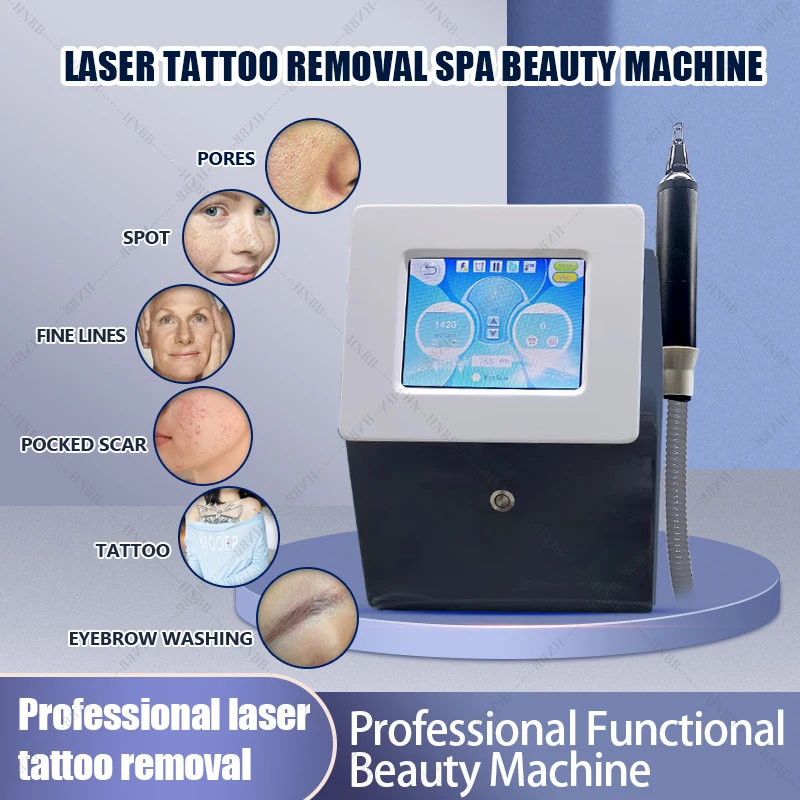 

Portable Picosecond Laser Tattoo Removal Machine pico Skin Rejuvenation 755nm 532nm 1064nm Pigment Removal For Beauty Salon