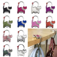 portable folding handbag hook holder purse hanger table edge hanging hooks for handbag decoration women bag organizer