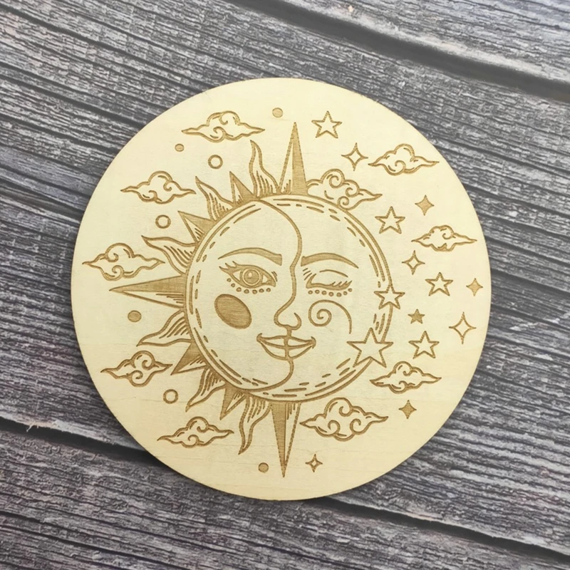 Деревянная маятниковая доска с Луной и звездами исцеляющая медитация энергия