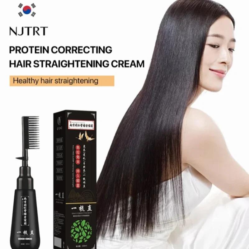 

2pcs 200g Protein correcting hair straightening cream Softening comb Fast Smoothing Hair Straightening Cream Hair Treatment