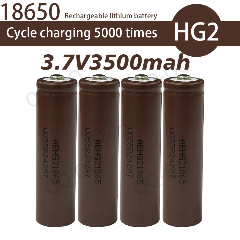 

New 3500mAh 3.7V HG2 Pointed 18650 Lithium Battery, Suitable for Casting Batteries, Such As Battery Packs and Tool Batteries