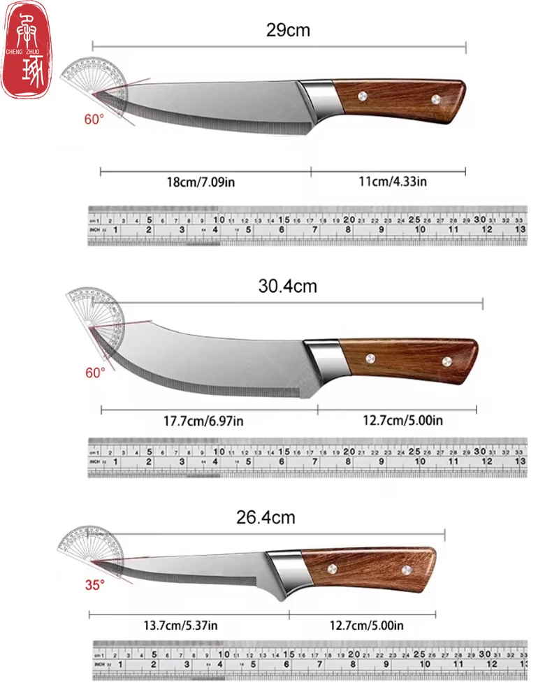 czołgowych ze stali nierdzewnej Nóż do grillowania Profesjonalne noże szefa kuchni Mięso Ryby Krojenie owoców odkostniania Akcesoria kuchenne