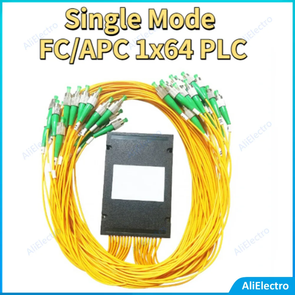 Fiber optical splitter SM Single Mode FC/APC 1x64 PLC  FTTH Planar Lightwave Circuit ABS Optic Splitter Box 1*64 Free Shipping