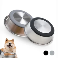 thickened dog food bowl stainless steel non slip bite resistant cat dog feeding bowl water bowl easy to clean for pets durable
