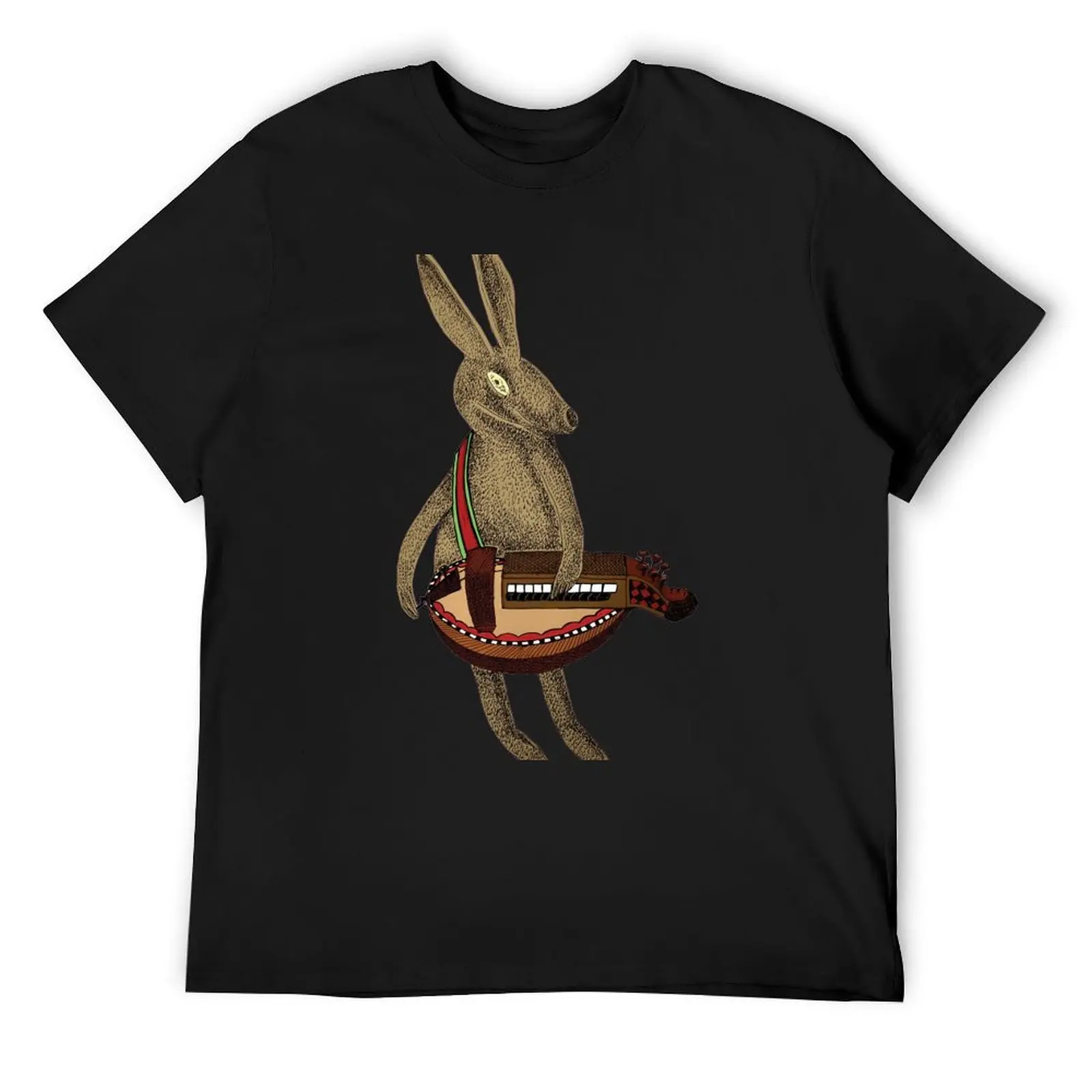 Футболка H is for Hare playing the Hurdy-Gurdy футболка с рисунком заготовки футболки для мужчин