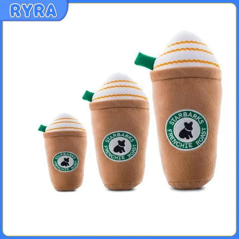 

Keep Your Dog Interested Plush Pet Toys Coffee Cup Design Protect Teeth Durable Pet Toy Coffee Cup Workmanship Not Easily Torn