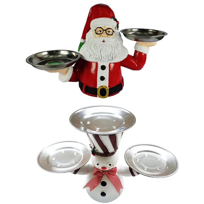 Рождественский снеговик Санта-поднос для закусок держатель рождественское