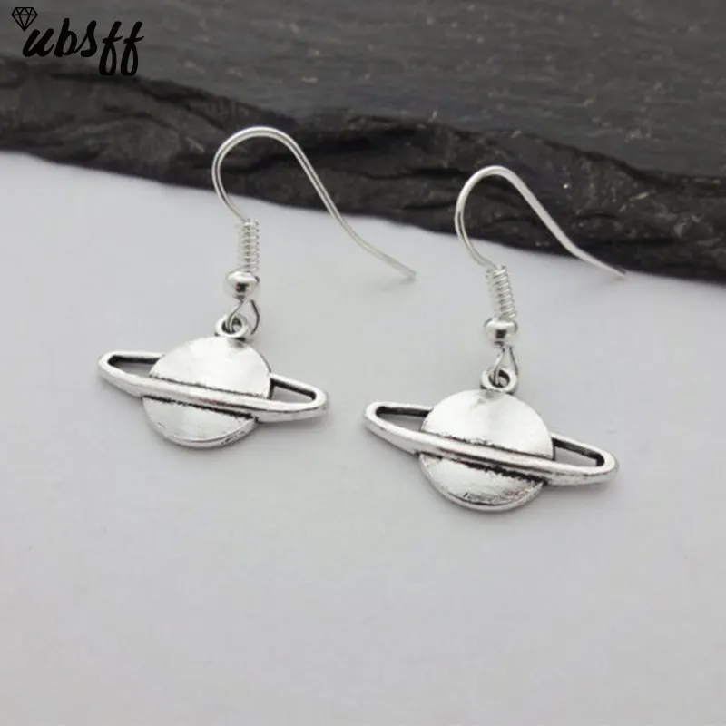 

Silver Color Space Saturn Star Earrings with For Women Wedding Jewelry