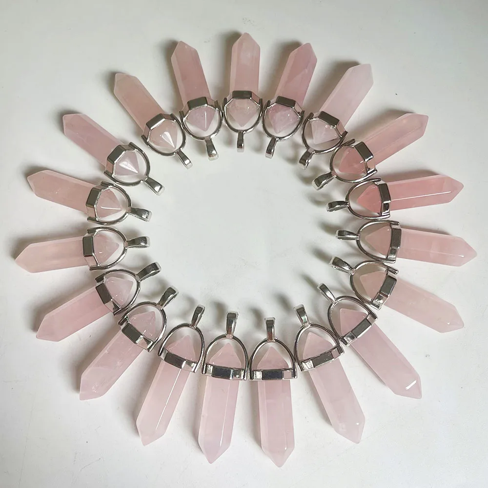 Модный натуральный драгоценный камень розовый кварц опал фиолетовый стеклянный