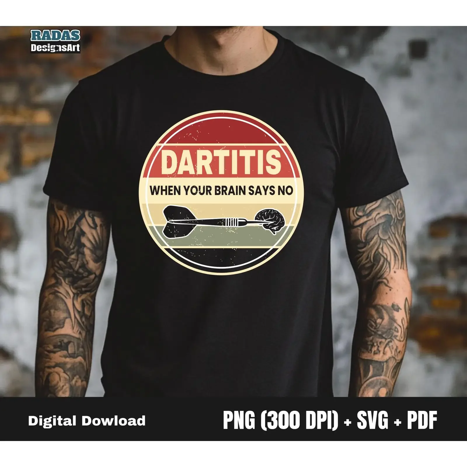 Фото Ретро-логотип Beach Darts Summer Vibes SVG PNG PDF, цифровая загрузка, винтажный стиль, модный дизайн, универсальный, повседневный, мягкий, стильный, мужской. №1