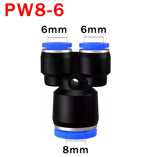 

Пластиковый пневматический соединительный фитинг для быстрого нажатия для подключения воздуха и воды PY PW 4 6 мм 8 мм 10 мм 12 мм Y-образные фитинги для шлангов