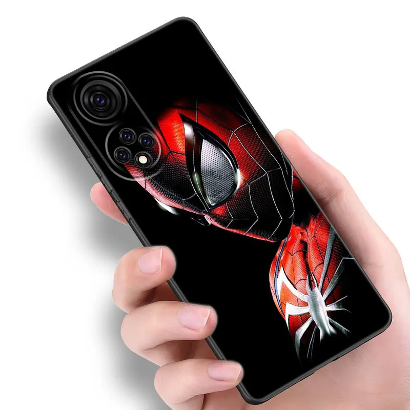 Черный телефон с рисунком Marvel Человек-паука для Honor 70 90 Lite X40 GT X50 i X5 Plus X6A X6S X7A X8A X8B X6