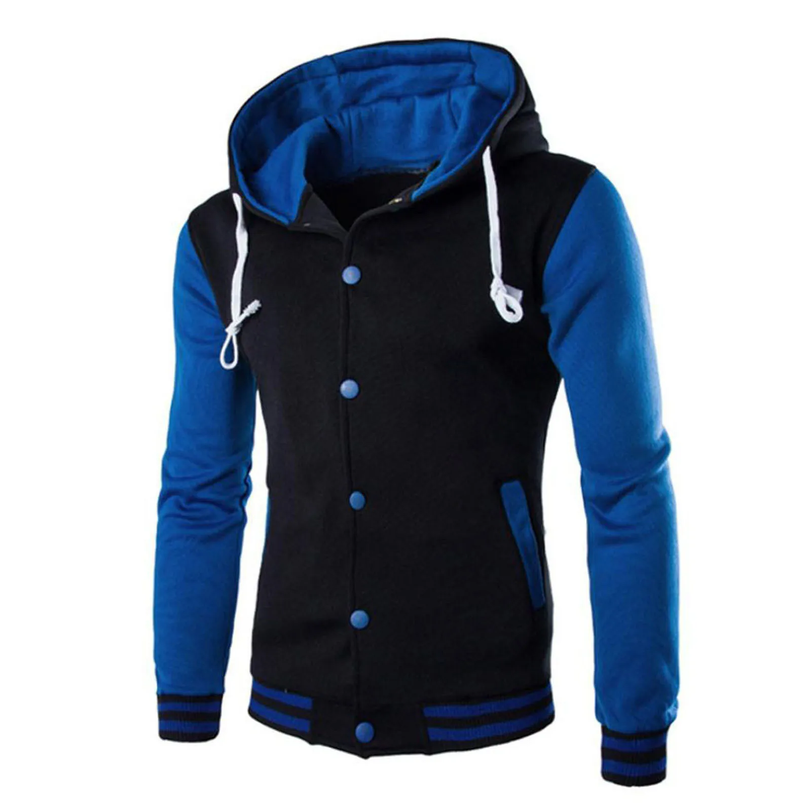 

Men's Hoodie Pullover Hooded Sweatshirt Streetwear Long Sleeve Jackets Button Sportswear Coat Casual Sweatshirt