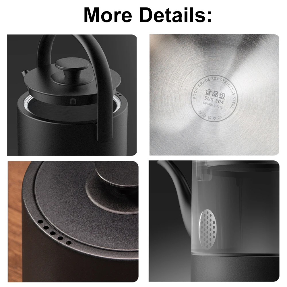 Ретро электрический чайник 800 мл Электрический водобойлер 304 Чайник из