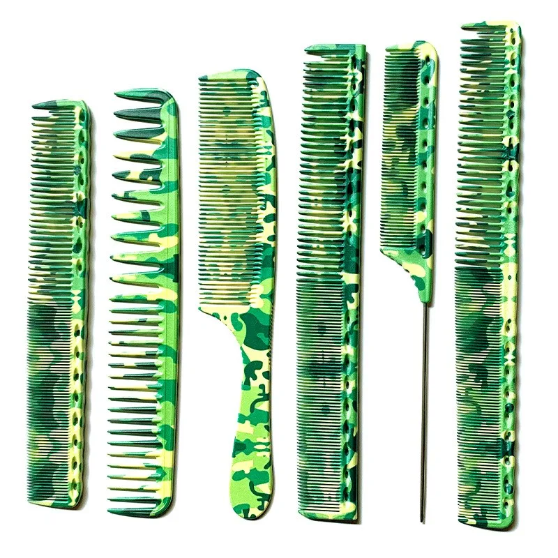 Мужские камуфляжные гребни для стрижки волос 11 дюймов Парикмахерские текстурные