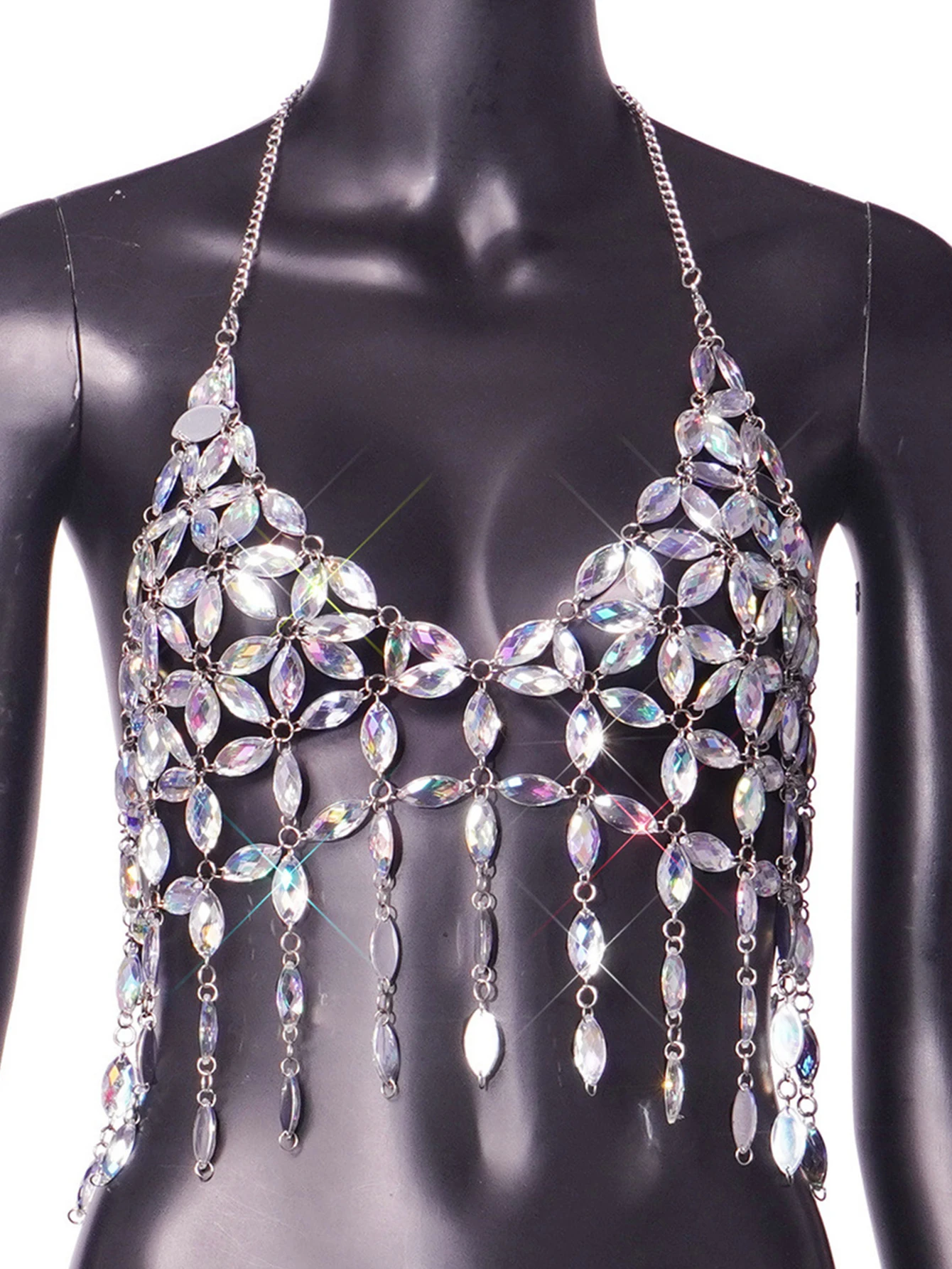 Сексуальный укороченный Женский корсет с лямкой на шее летний прозрачный топ