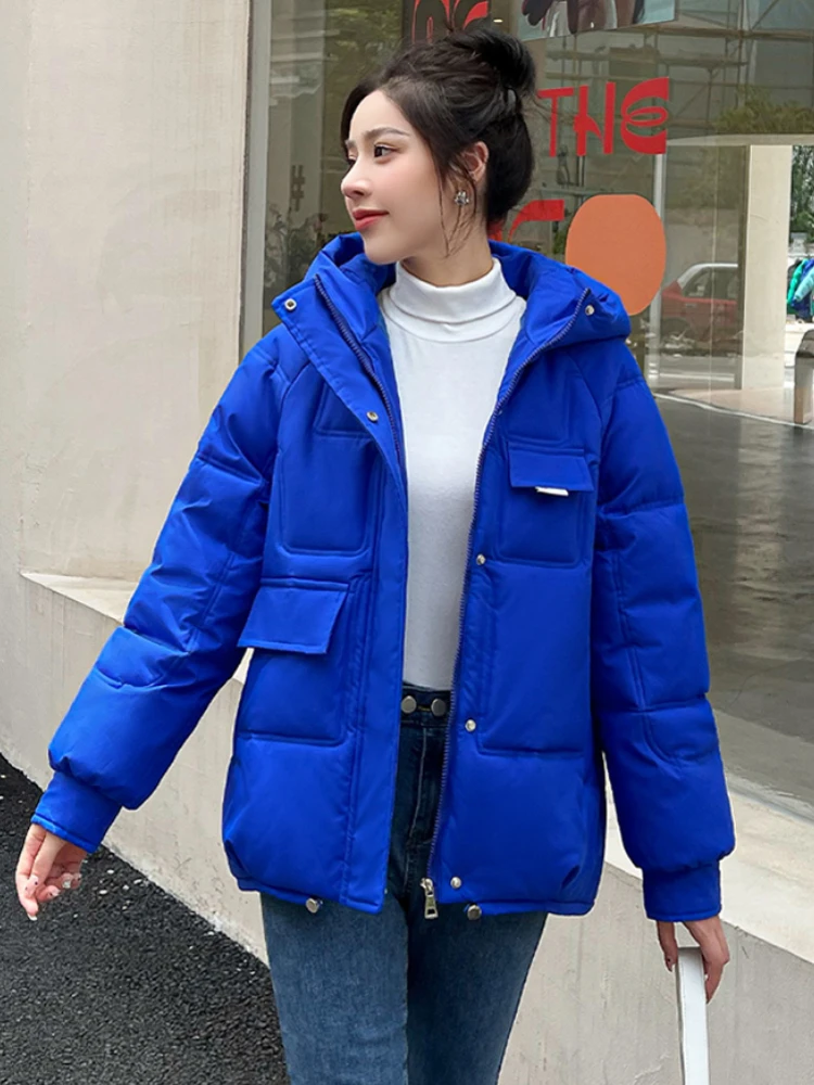 Winter Puffer Jacket for Women 2022 Hooded Cotton Padded Solid Super Warm Oversized Bubble Coat Top Quality Factory Supply Sales