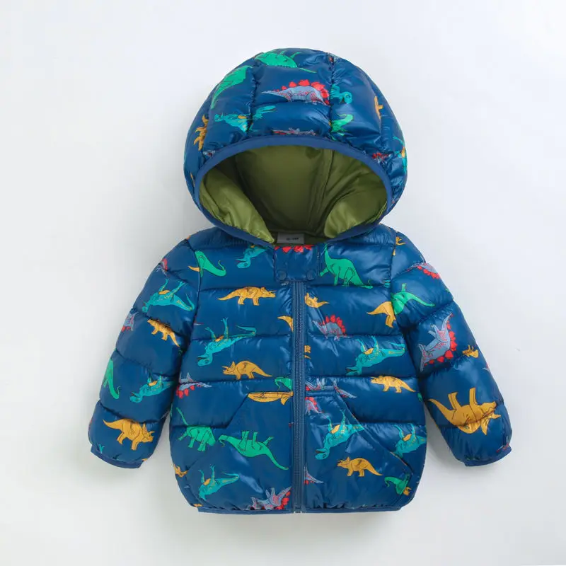 New Autumn and Winter Children's Light Cotton Coat Boys and Girls Down Cotton Coat Hooded Baby Baby Cotton Jacket