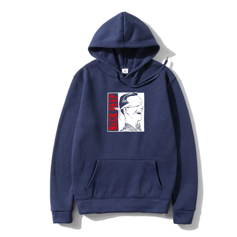 

Мужская черная верхняя одежда Hoodi с глубоким вырезом и повязкой на глаза